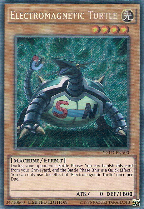 Electromagnetic Turtle [YGLD-ENA00] Secret Rare | Card Merchant Takapuna