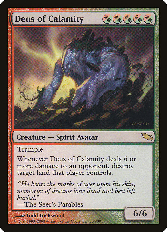 Deus of Calamity [Shadowmoor] | Card Merchant Takapuna