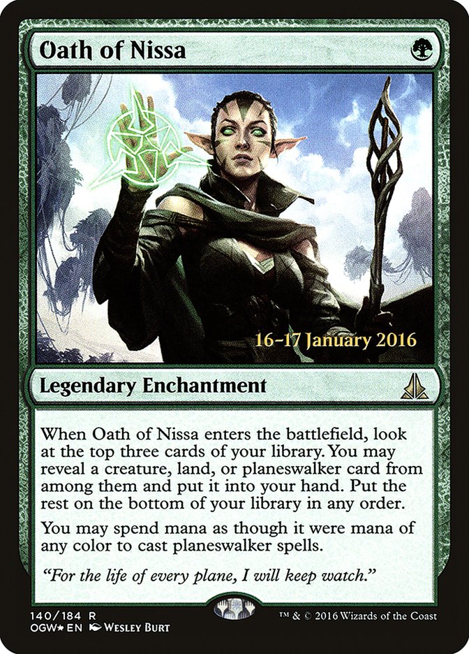 Oath of Nissa [Oath of the Gatewatch Prerelease Promos] | Card Merchant Takapuna