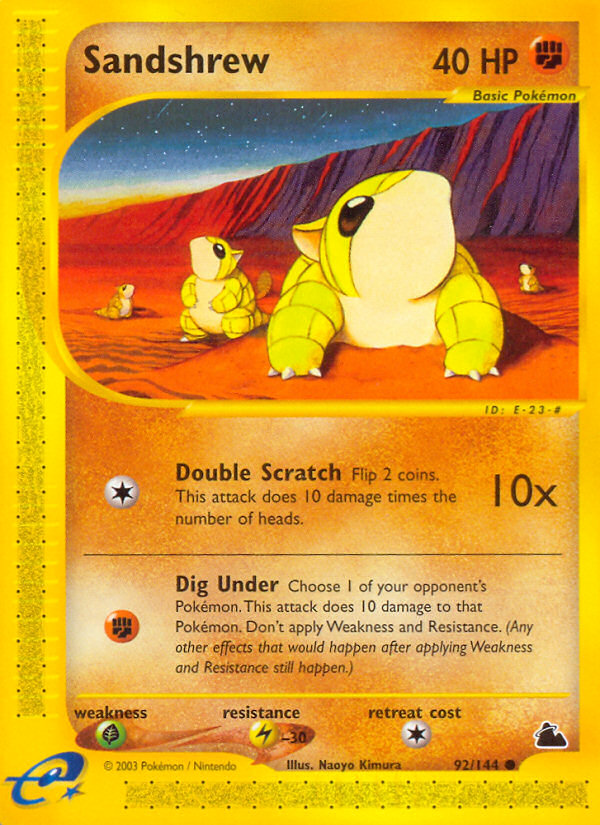 Sandshrew (92/144) [Skyridge] | Card Merchant Takapuna