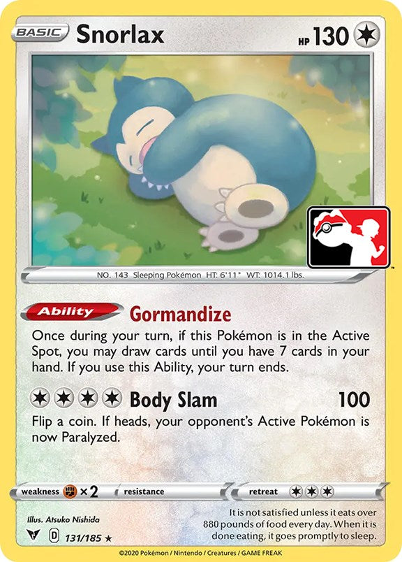 Snorlax (131/185) [Prize Pack Series One] | Card Merchant Takapuna