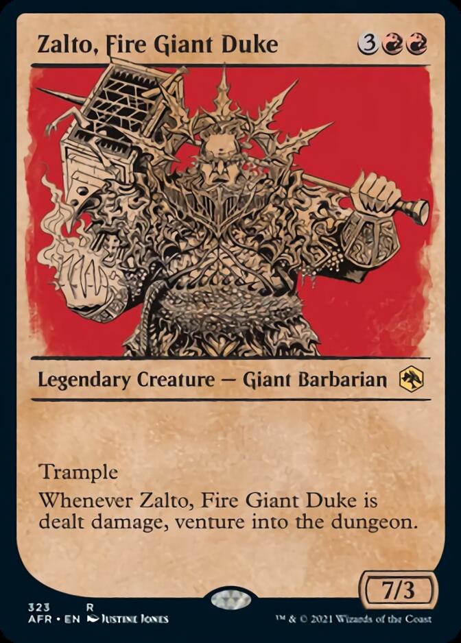 Zalto, Fire Giant Duke (Showcase) [Dungeons & Dragons: Adventures in the Forgotten Realms] | Card Merchant Takapuna