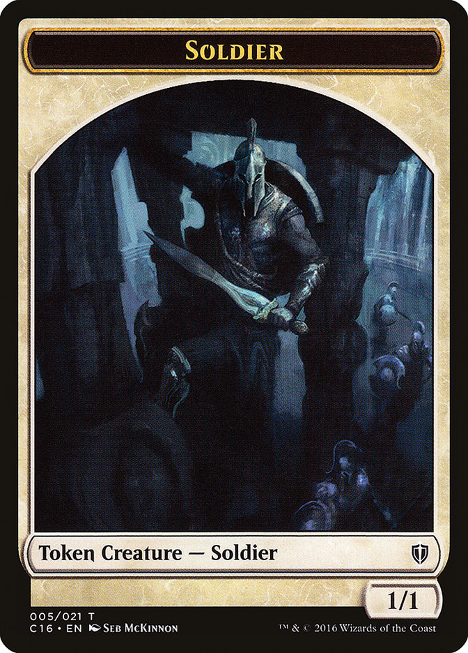 Soldier // Squid Double-Sided Token [Commander 2016 Tokens] | Card Merchant Takapuna