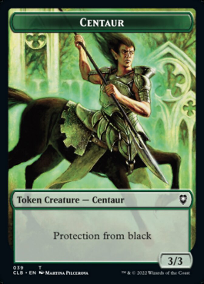 Horror // Centaur Double-Sided Token [Commander Legends: Battle for Baldur's Gate Tokens] | Card Merchant Takapuna