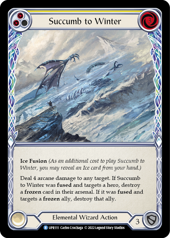 Succumb to Winter (Yellow) [UPR111] (Uprising) | Card Merchant Takapuna