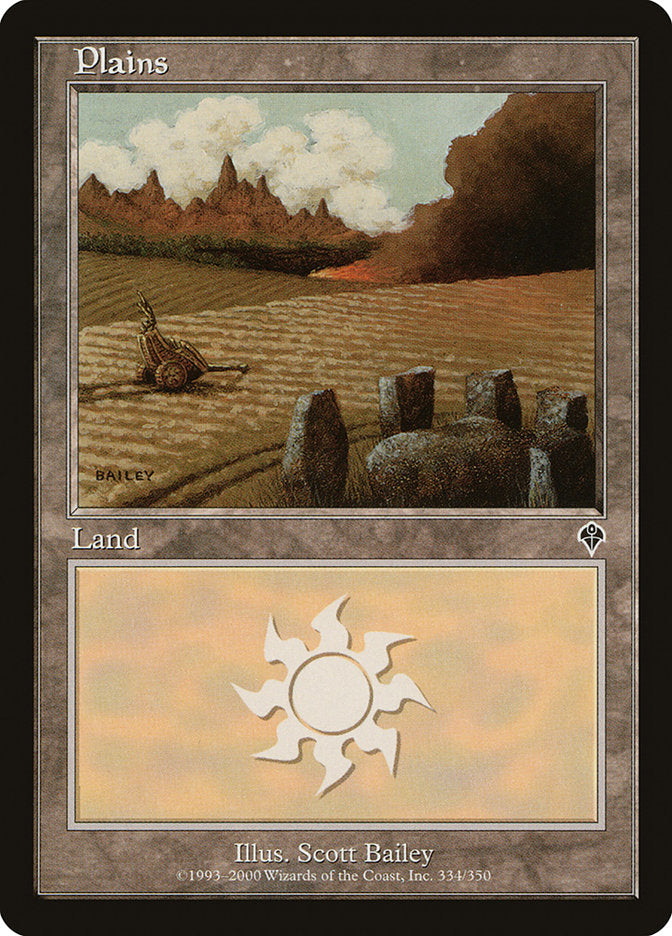 Plains (334) [Invasion] | Card Merchant Takapuna