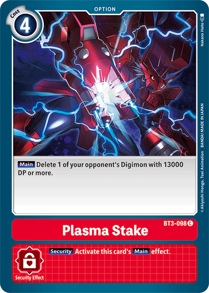 Plasma Stake [BT3-098] [Release Special Booster Ver.1.5] | Card Merchant Takapuna