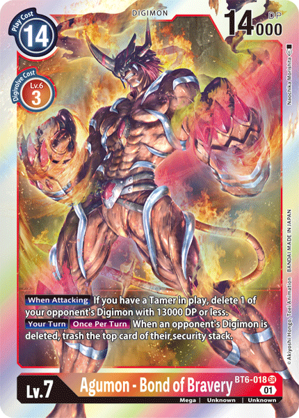 Agumon - Bond of Bravery [BT6-018] [Double Diamond] | Card Merchant Takapuna