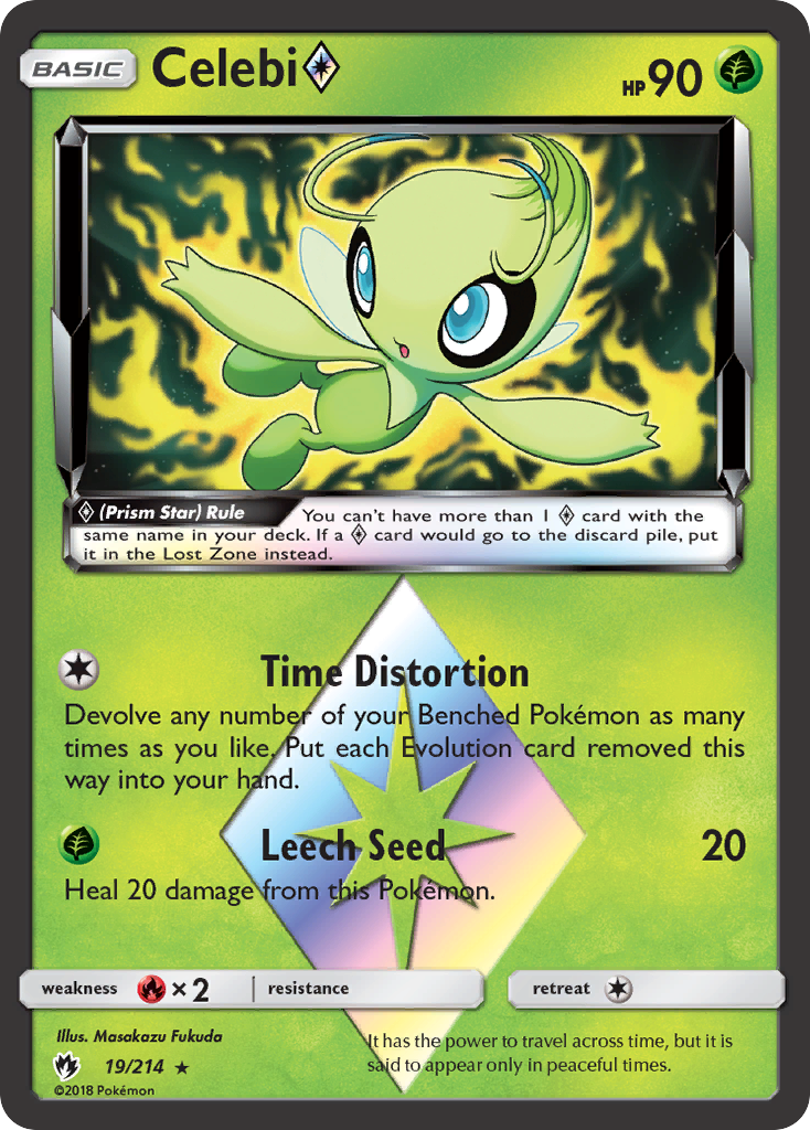 Celebi (19/214) (Prism Star) [Sun & Moon: Lost Thunder] | Card Merchant Takapuna