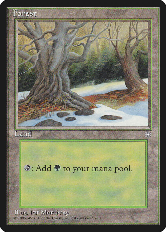 Forest (Orange Earth Between Two Trees) [Ice Age] | Card Merchant Takapuna