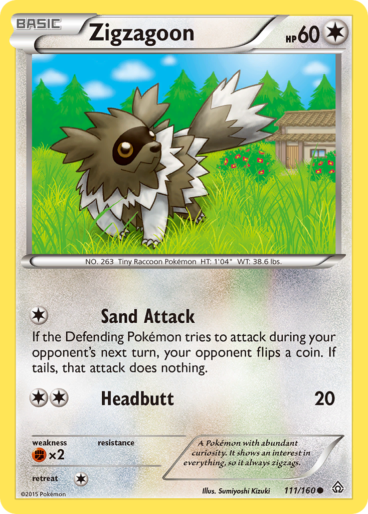 Zigzagoon (111/160) [XY: Primal Clash] | Card Merchant Takapuna