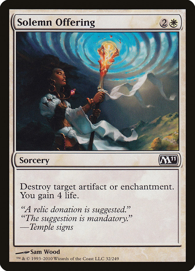 Solemn Offering [Magic 2011] | Card Merchant Takapuna