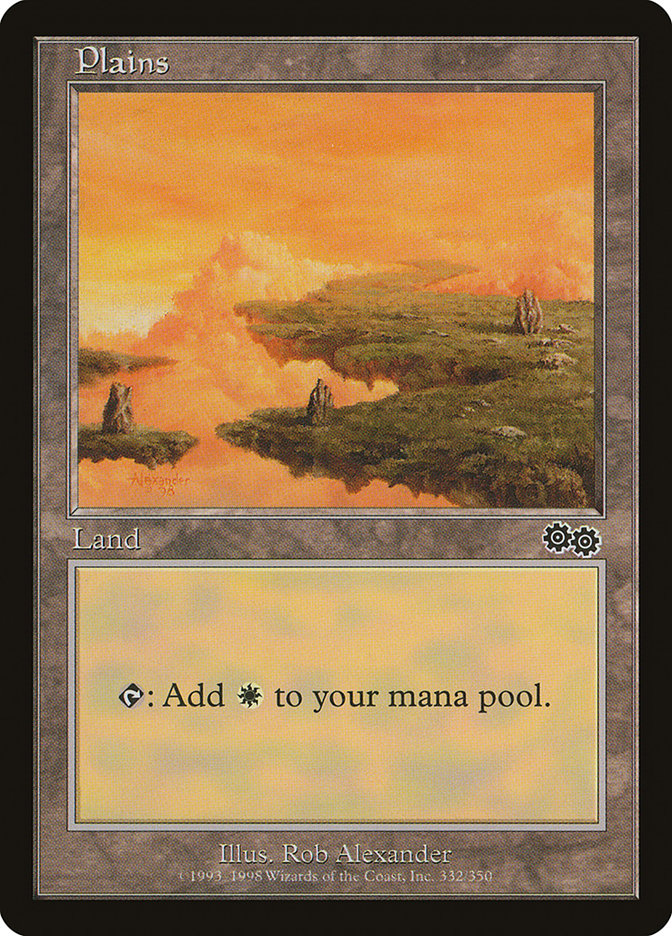 Plains (332) [Urza's Saga] | Card Merchant Takapuna