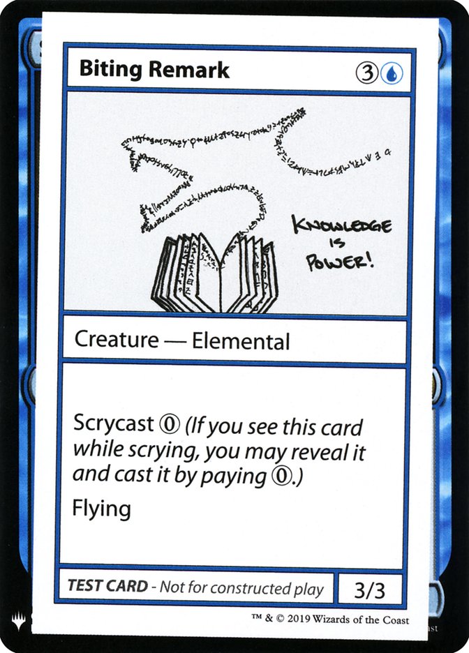 Biting Remark [Mystery Booster Playtest Cards] | Card Merchant Takapuna