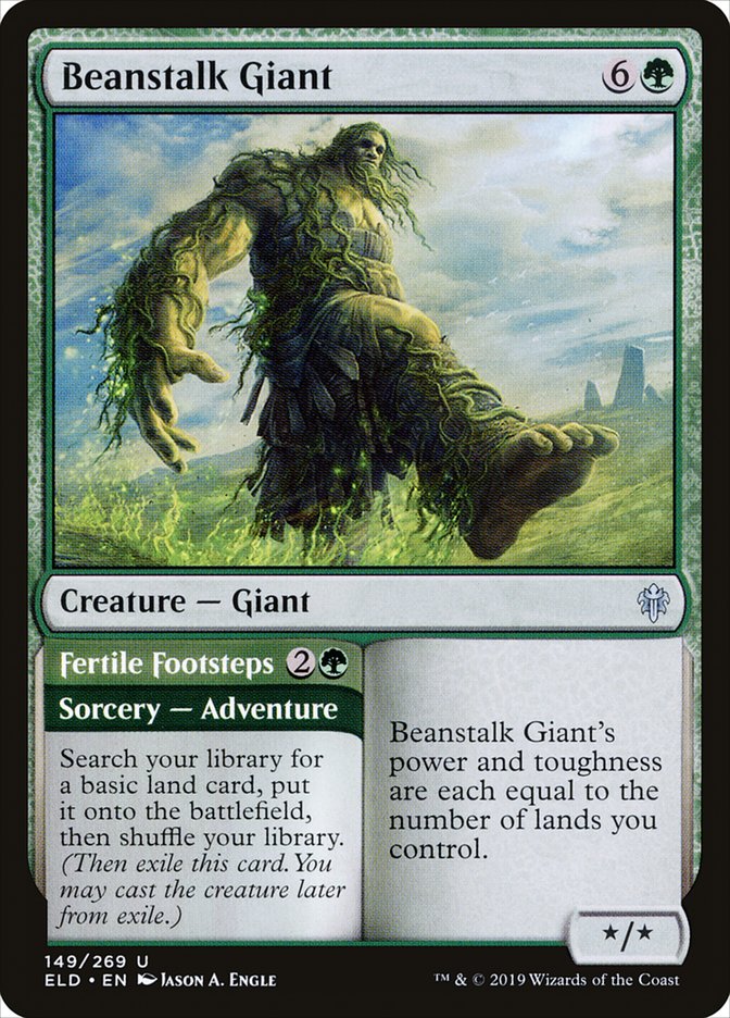 Beanstalk Giant // Fertile Footsteps [Throne of Eldraine] | Card Merchant Takapuna