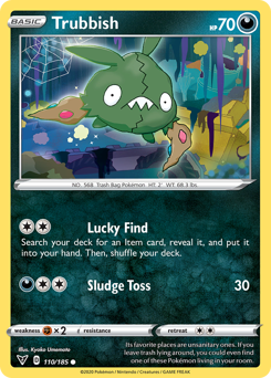 Trubbish (110/185) [Sword & Shield: Vivid Voltage] | Card Merchant Takapuna