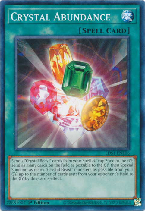 Crystal Abundance [LDS1-EN106] Common | Card Merchant Takapuna