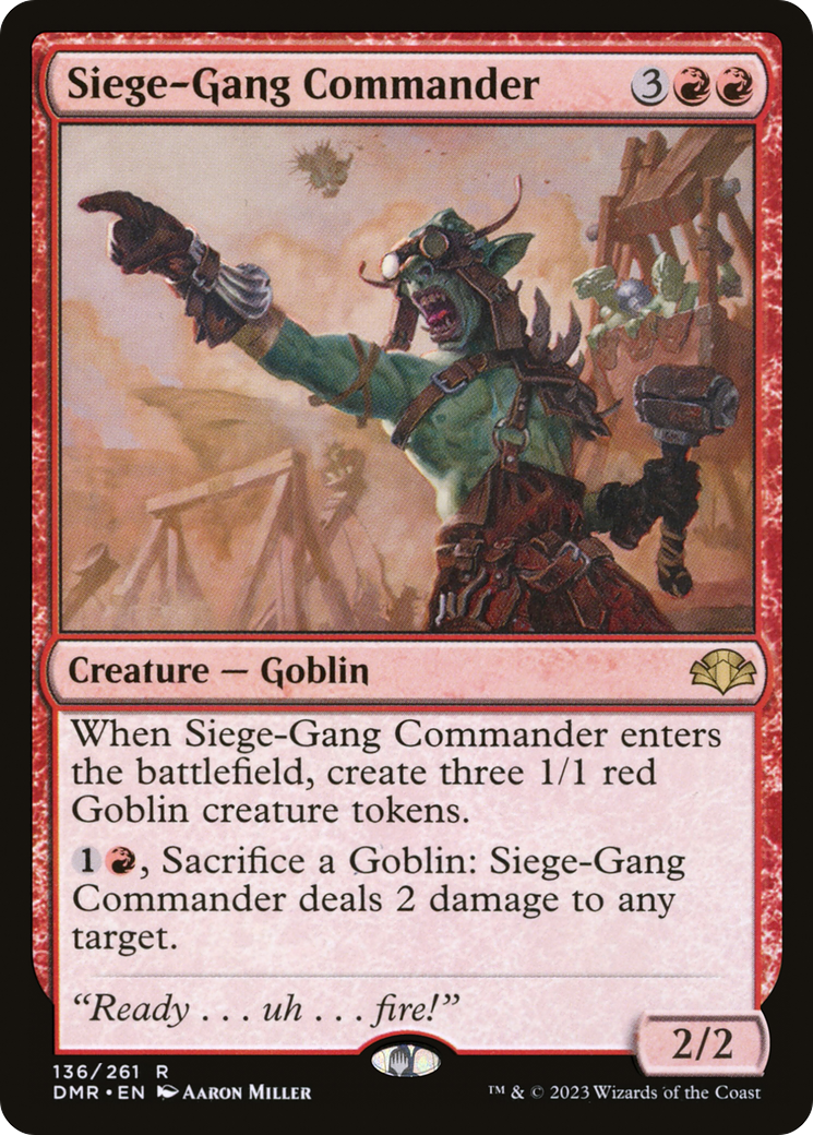 Siege-Gang Commander [Dominaria Remastered] | Card Merchant Takapuna