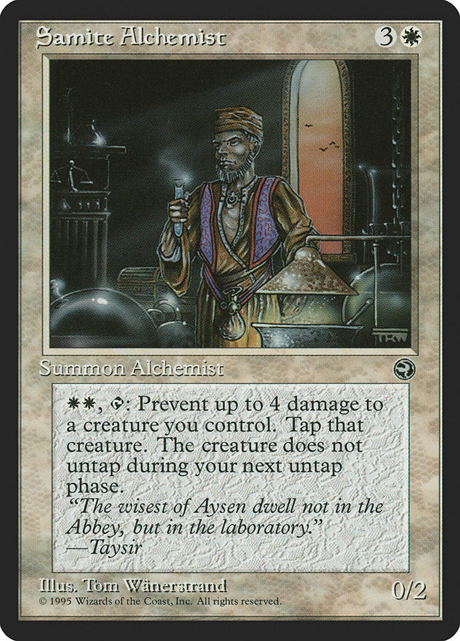 Samite Alchemist (Taysir Flavor Text) [Homelands] | Card Merchant Takapuna