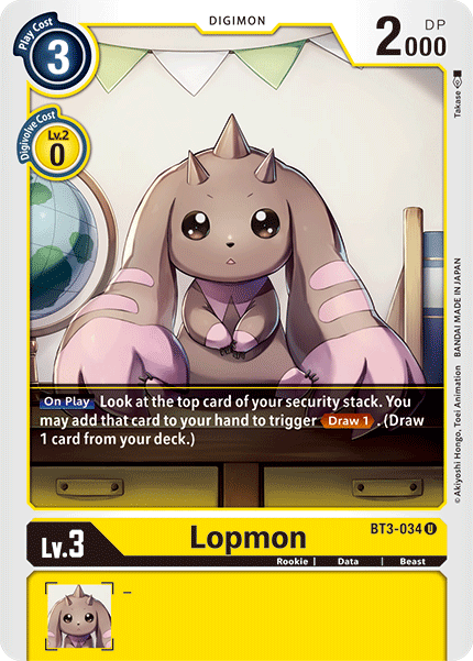 Lopmon [BT3-034] [Release Special Booster Ver.1.5] | Card Merchant Takapuna