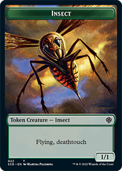 Insect // Human Warrior Double-Sided Token [Starter Commander Decks] | Card Merchant Takapuna