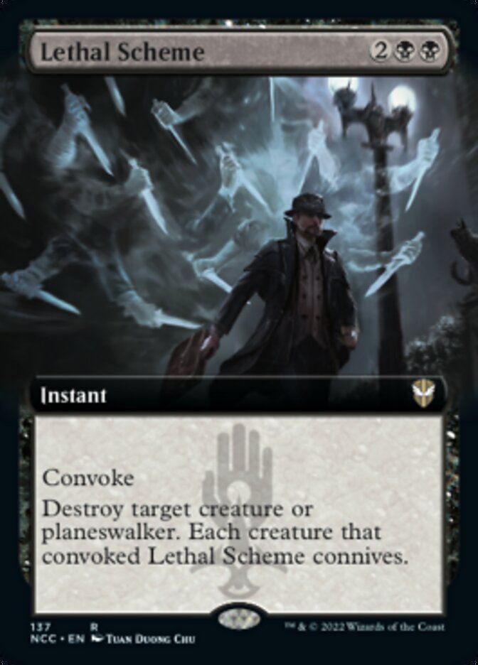 Lethal Scheme (Extended Art) [Streets of New Capenna Commander] | Card Merchant Takapuna