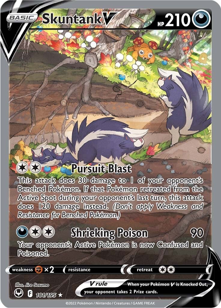 Skuntank V (181/195) [Sword & Shield: Silver Tempest] | Card Merchant Takapuna