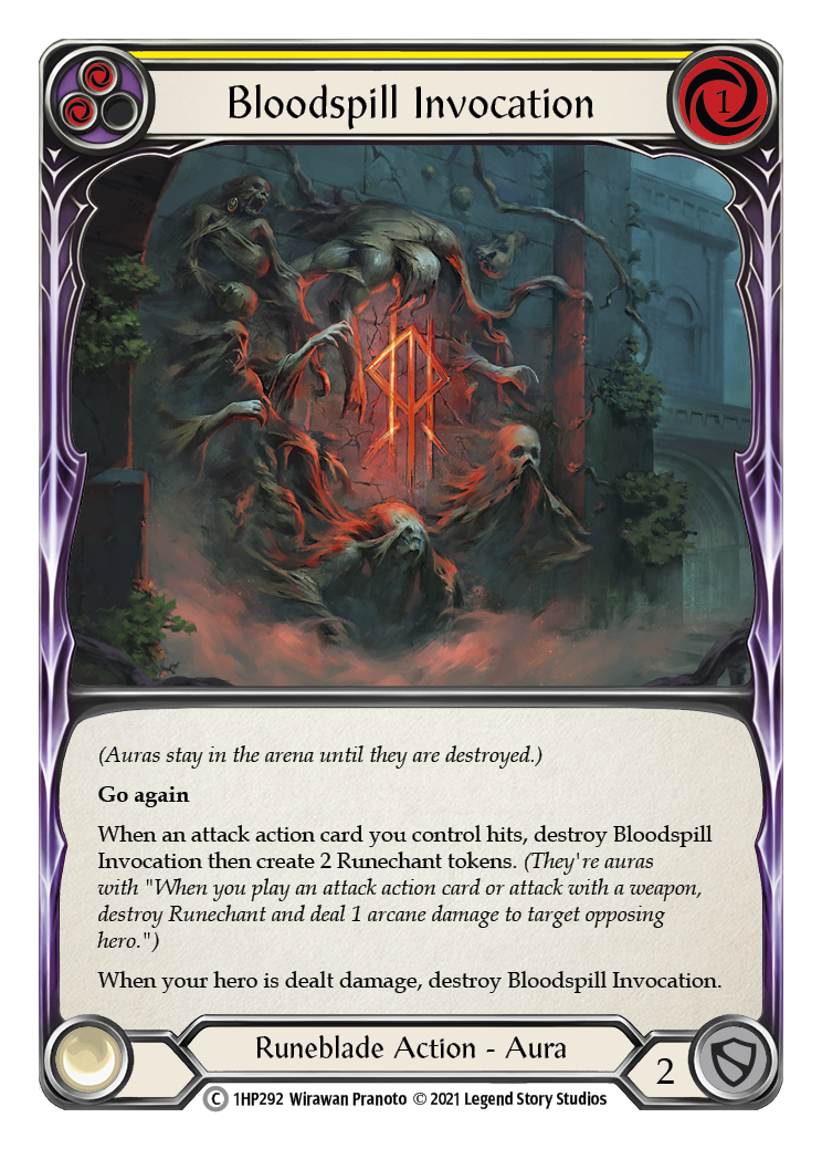 Bloodspill Invocation (Yellow) [1HP292] (History Pack 1) | Card Merchant Takapuna