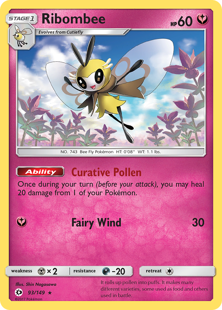 Ribombee (93/149) [Sun & Moon: Base Set] | Card Merchant Takapuna