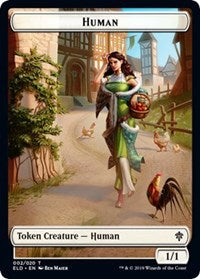 Human // Food (15) Double-Sided Token [Throne of Eldraine Tokens] | Card Merchant Takapuna