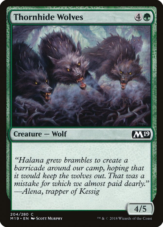 Thornhide Wolves [Core Set 2019] | Card Merchant Takapuna