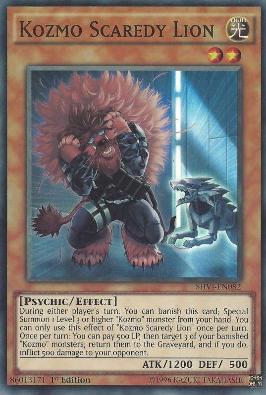 Kozmo Scaredy Lion [SHVI-EN082] Super Rare | Card Merchant Takapuna