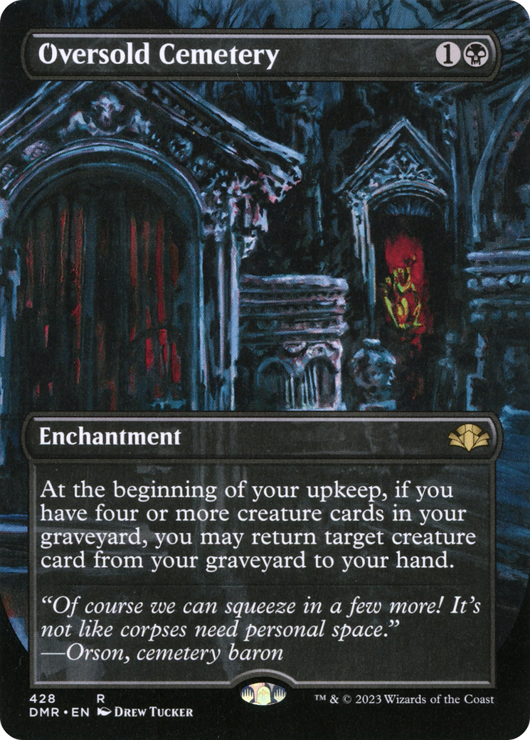 Oversold Cemetery (Borderless Alternate Art) [Dominaria Remastered] | Card Merchant Takapuna