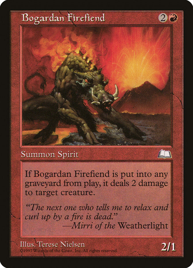 Bogardan Firefiend [Weatherlight] | Card Merchant Takapuna