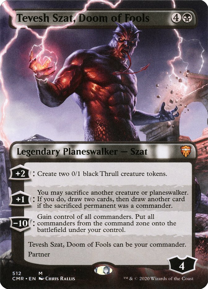 Tevesh Szat, Doom of Fools (Borderless) [Commander Legends] | Card Merchant Takapuna