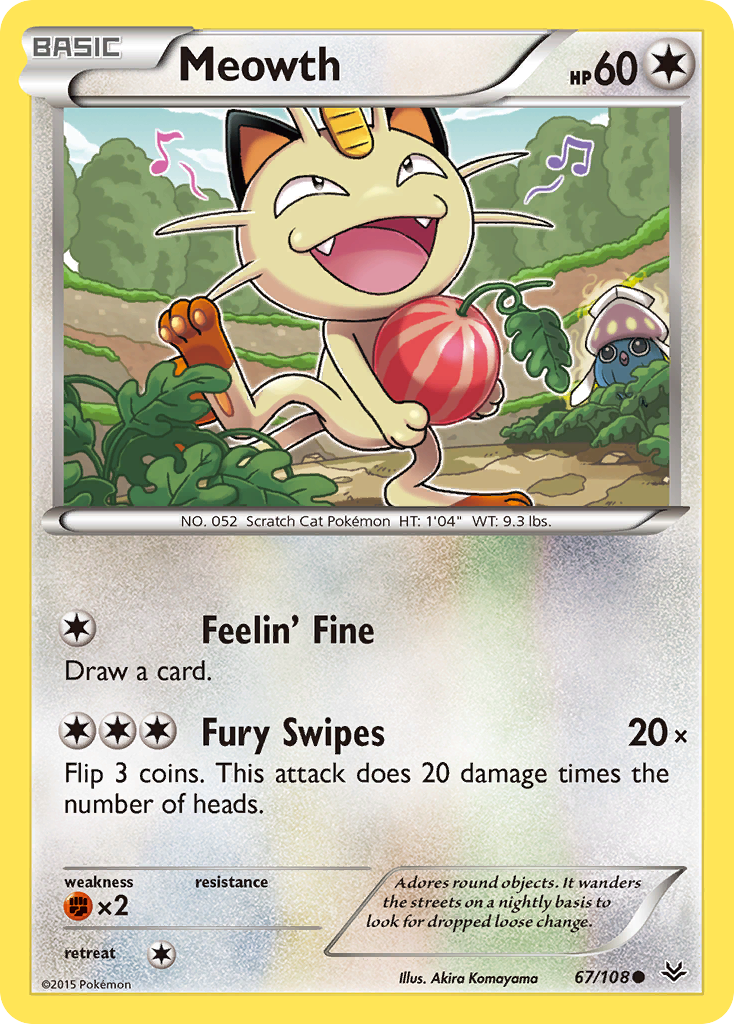 Meowth (67/108) [XY: Roaring Skies] | Card Merchant Takapuna