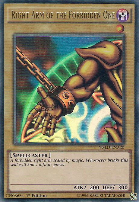 Right Arm of the Forbidden One [YGLD-ENA20] Ultra Rare | Card Merchant Takapuna