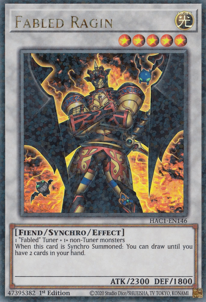 Fabled Ragin (Duel Terminal) [HAC1-EN146] Parallel Rare | Card Merchant Takapuna