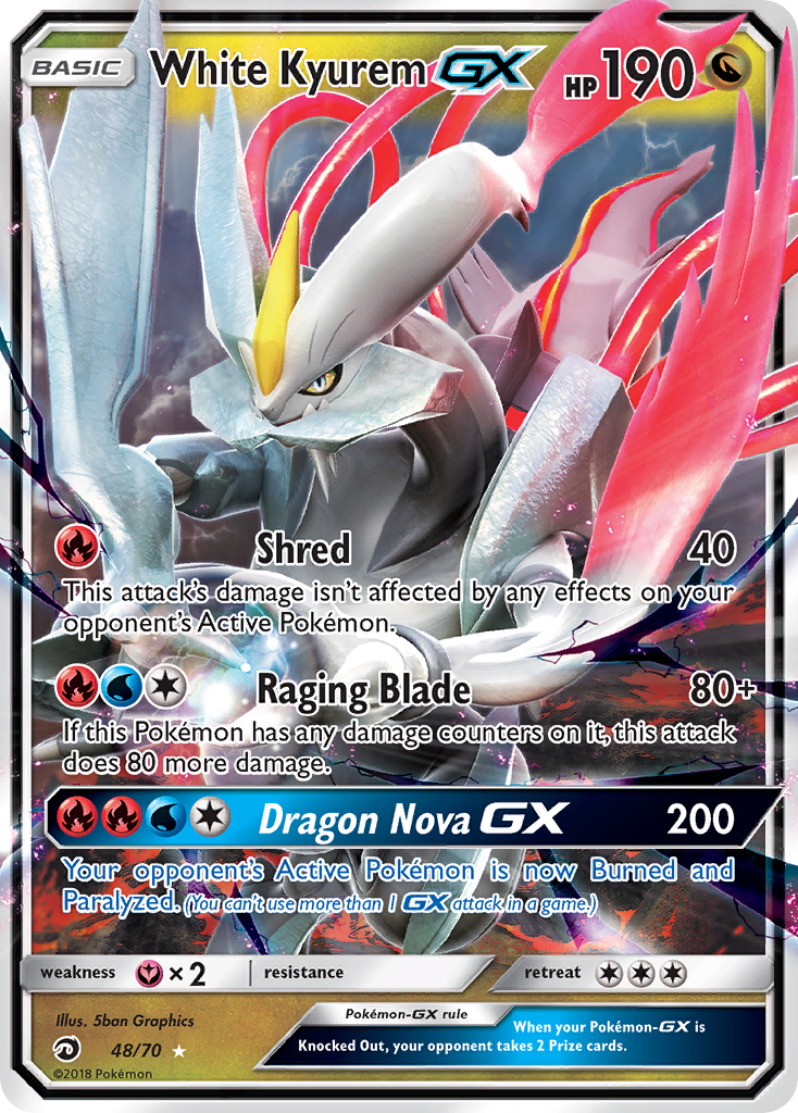 White Kyurem GX (48/70) [Sun & Moon: Dragon Majesty] | Card Merchant Takapuna