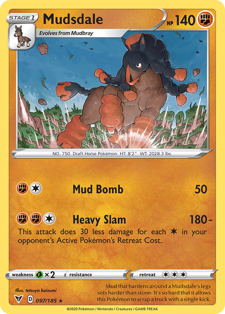 Mudsdale (097/185) [Sword & Shield: Vivid Voltage] | Card Merchant Takapuna