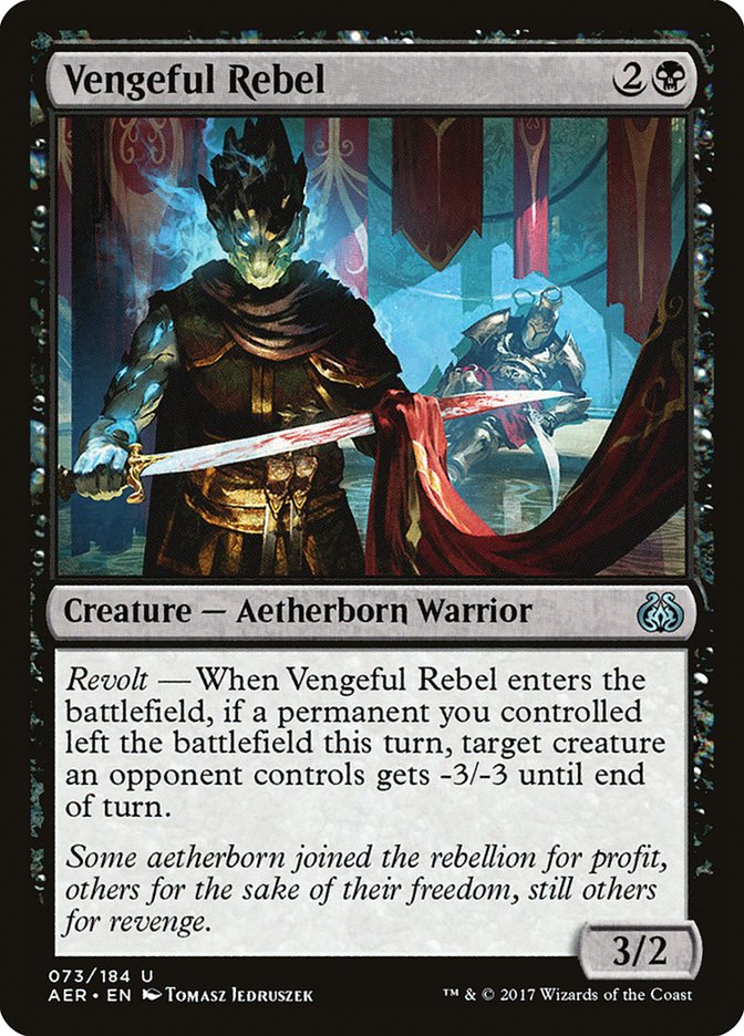 Vengeful Rebel [Aether Revolt] | Card Merchant Takapuna