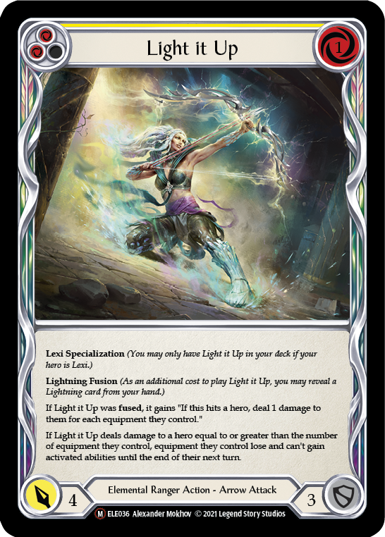 Light it Up [U-ELE036] (Tales of Aria Unlimited)  Unlimited Rainbow Foil | Card Merchant Takapuna