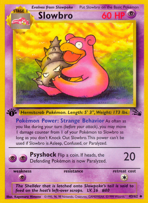 Slowbro (43/62) [Fossil 1st Edition] | Card Merchant Takapuna