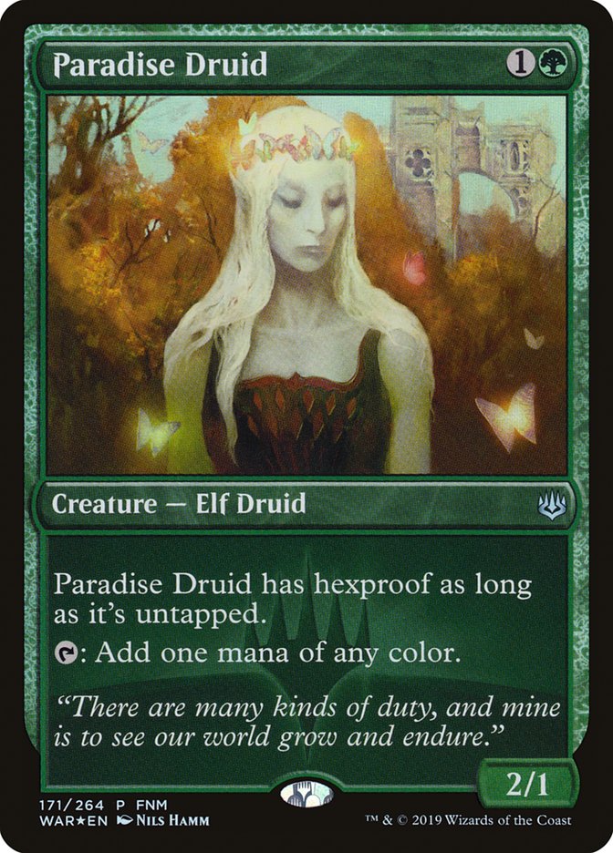 Paradise Druid (FNM) [War of the Spark Promos] | Card Merchant Takapuna