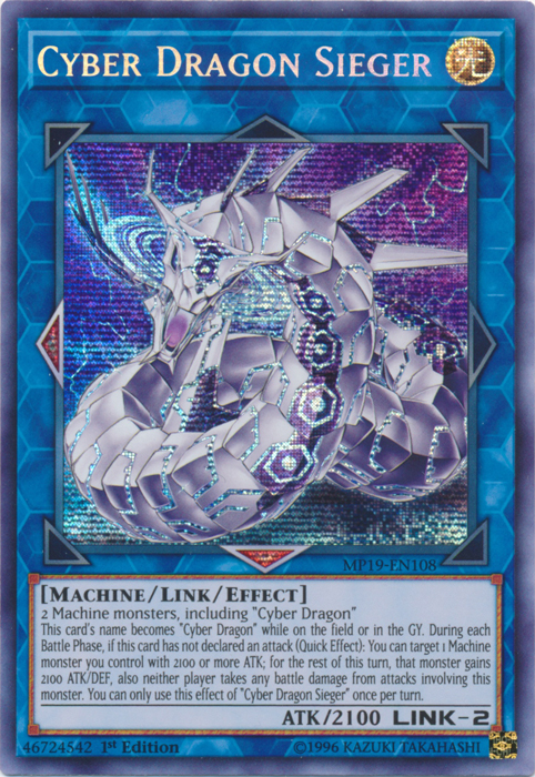 Cyber Dragon Sieger [MP19-EN108] Prismatic Secret Rare | Card Merchant Takapuna