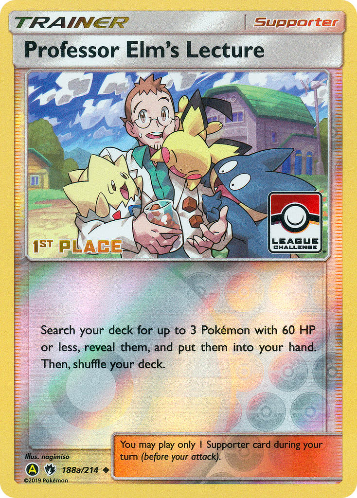 Professor Elm's Lecture (188a/214) (League Promo 1st Place) [Sun & Moon: Lost Thunder] | Card Merchant Takapuna