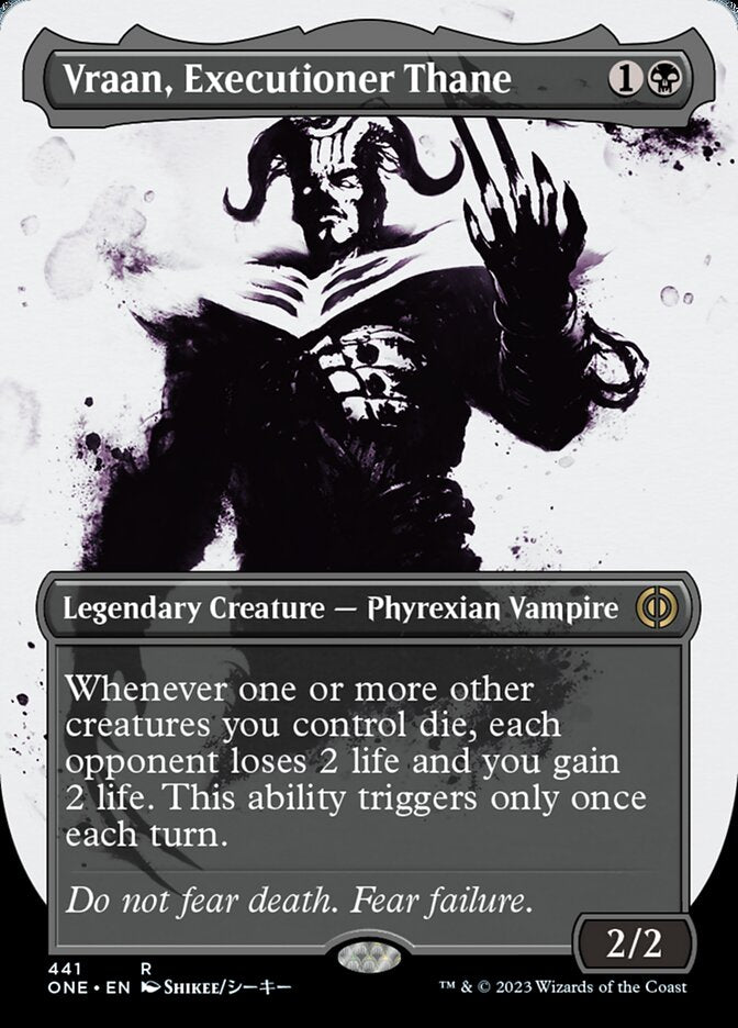 Vraan, Executioner Thane (Borderless Ichor Step-and-Compleat Foil) [Phyrexia: All Will Be One] | Card Merchant Takapuna