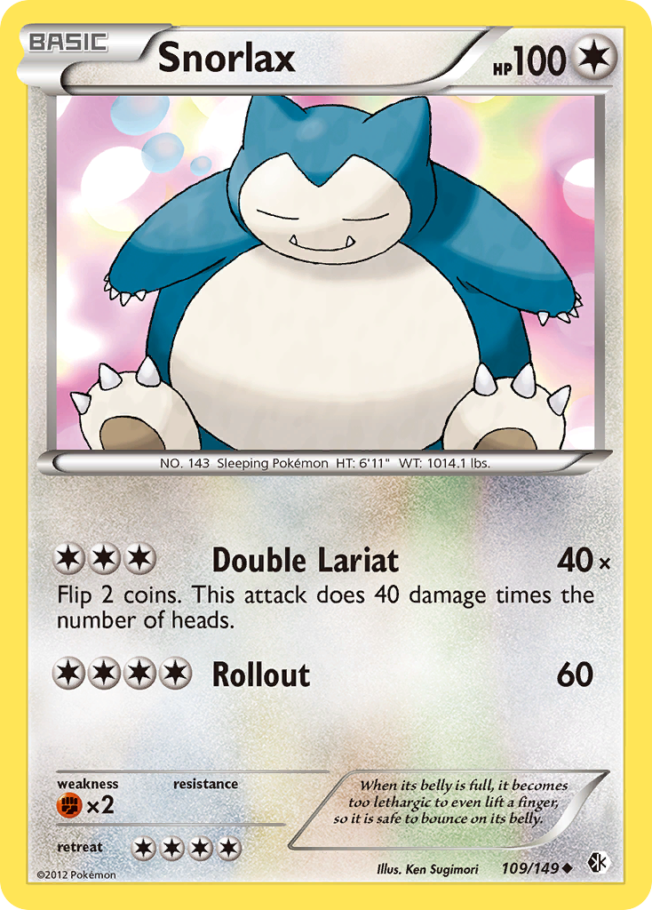 Snorlax (109/149) [Black & White: Boundaries Crossed] | Card Merchant Takapuna