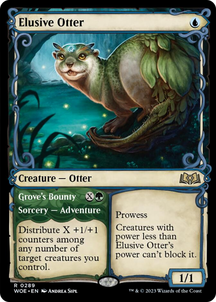 Elusive Otter // Grove's Bounty (Showcase) [Wilds of Eldraine] | Card Merchant Takapuna