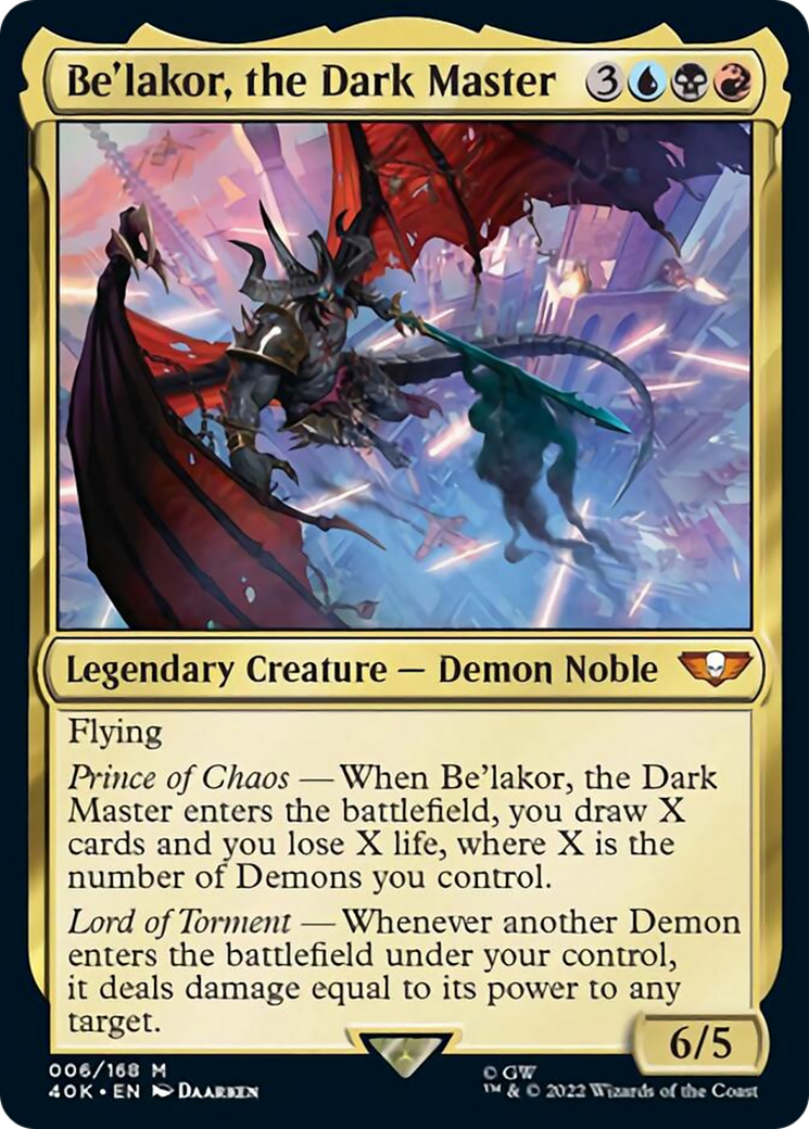 Be'lakor, the Dark Master (Surge Foil) [Warhammer 40,000] | Card Merchant Takapuna